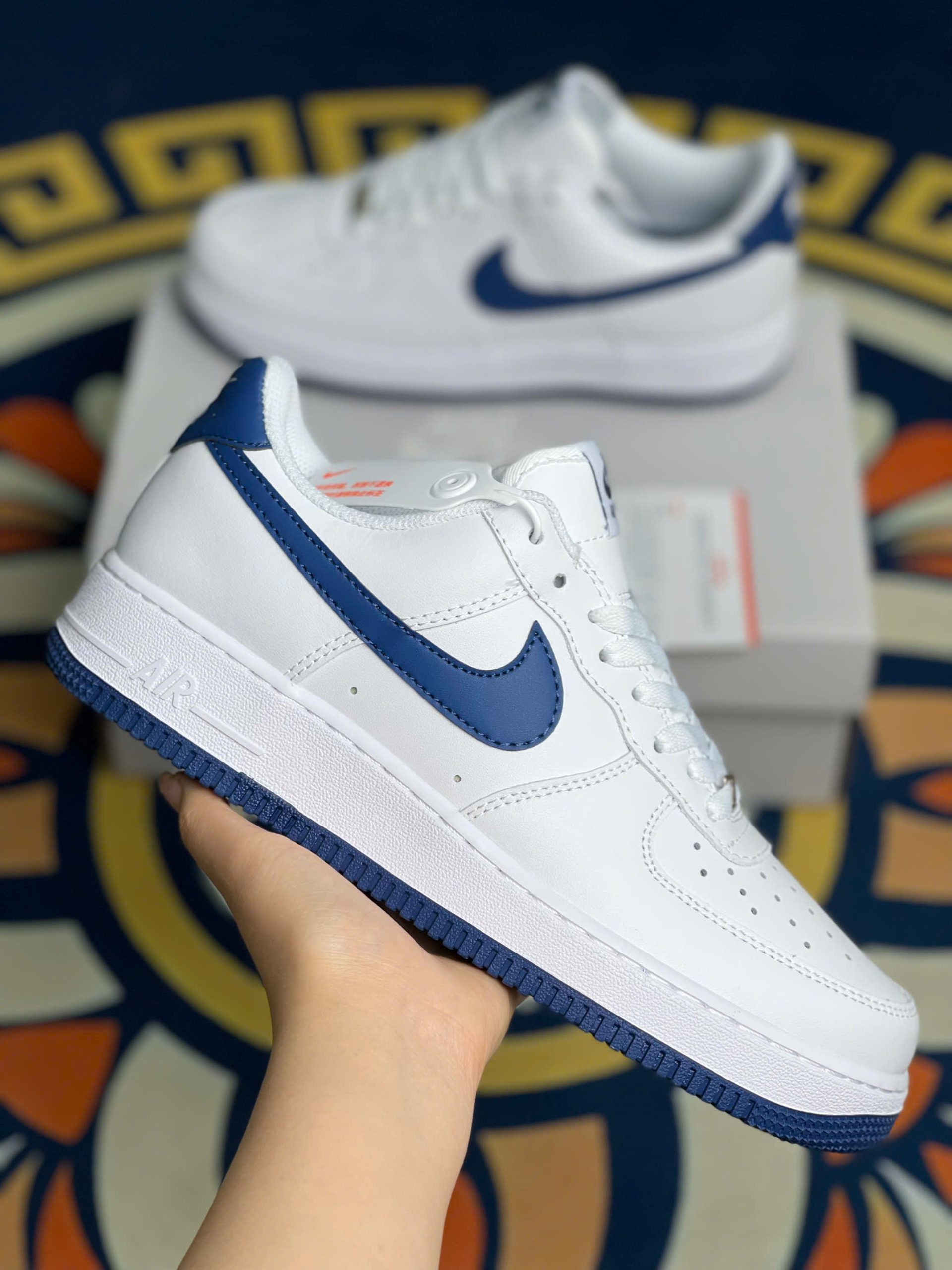Giày Nike Air Force 1 Low Navy White Like Auth